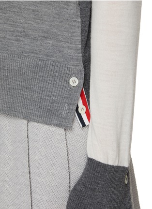  - THOM BROWNE - 四重条纹拼色针织衫