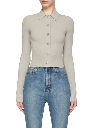 首图 - 点击放大 - DION LEE - 翻领罗纹针织开衫