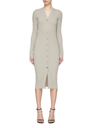 首图 - 点击放大 - DION LEE - 按扣饰罗纹针织连衣裙