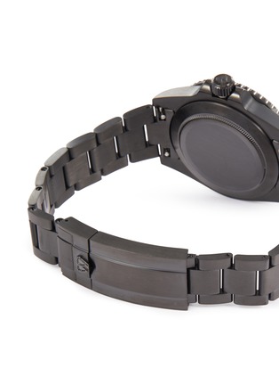 - CUSTOM T. WATCH ATELIER - ‘Blacked Out Edition’ Matte Black Dial Stainless Steel Case Link Bracelet Watch