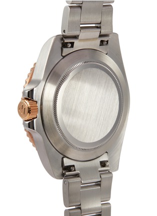细节 - 点击放大 - CUSTOM T. WATCH ATELIER - ‘Celestial Edition’ Iron Meteorite Dial Stainless Steel Case Link Bracelet Watch