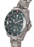 细节 - 点击放大 - CUSTOM T. WATCH ATELIER - ‘Kingsman Edition’ Green Dial Stainless Steel Case Link Bracelet Watch