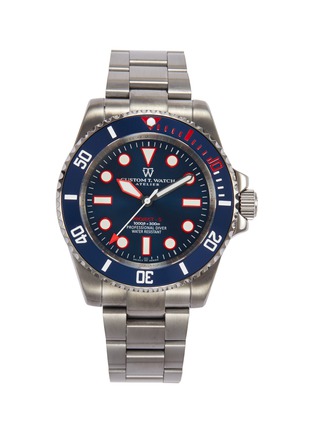 首图 - 点击放大 - CUSTOM T. WATCH ATELIER - ‘High Tide Edition’ Blue Dial Stainless Steel Case Link Bracelet Watch