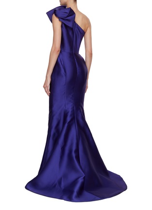 背面 - 点击放大 - MARCHESA COUTURE - 单肩缎面连衣裙