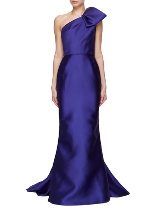 首图 - 点击放大 - MARCHESA COUTURE - 单肩缎面连衣裙