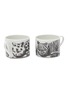 细节 –点击放大 - FORNASETTI - HIGH FIDELITY 猫咪图案陶瓷茶杯及杯碟六件套