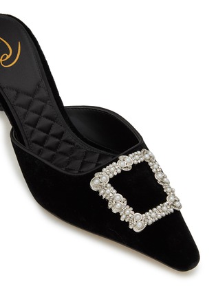细节 - 点击放大 - SAM EDELMAN - BRIT LUSTER 2 丝绒穆勒高跟鞋