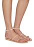 模特儿示范图 - 点击放大 - ANCIENT GREEK SANDALS - 仿珍珠细带凉鞋