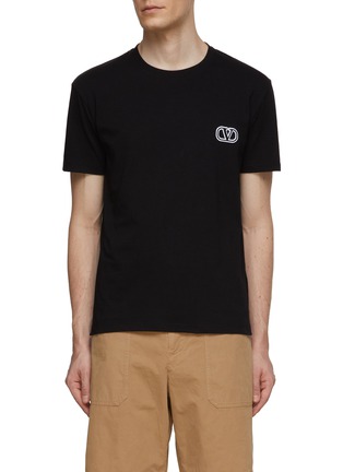 首图 - 点击放大 - VALENTINO GARAVANI - Vlogo Patch Cotton T-Shirt