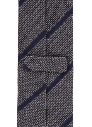 细节 - 点击放大 - STEFANOBIGI MILANO - 条纹真丝领带