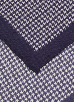 细节 - 点击放大 - STEFANOBIGI MILANO - 千鸟格纹羊毛混丝方巾