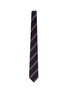 模特儿示范图 - 点击放大 - STEFANOBIGI MILANO - 条纹提花真丝领带