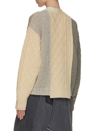 背面 - 点击放大 - KURO - 拼接针织开衫