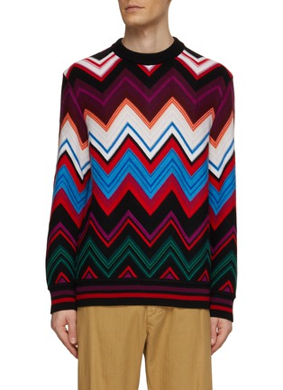 首图 - 点击放大 - MISSONI - 之字纹圆领毛衣