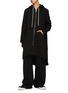 模特儿示范图 - 点击放大 - RICK OWENS DRKSHDW - 长款拉链卫衣