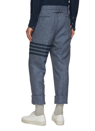 背面 - 点击放大 - THOM BROWNE - 四重条纹粗花呢长裤