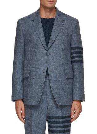 首图 - 点击放大 - THOM BROWNE - 四重条纹粗花呢西服外套