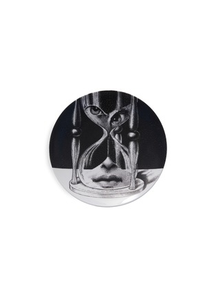 首图 –点击放大 - FORNASETTI - TEMA E VARIAZIONI 装饰瓷盘 N.184 — 黑色和白色