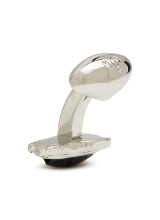 细节 - 点击放大 - BABETTE WASSERMAN - Beetle Rhodium Plated Swarovski Cufflinks
