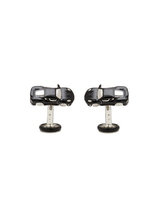 首图 - 点击放大 - BABETTE WASSERMAN - Sports Car And Steering Wheel Rhodium Plated Enamelled Cufflinks