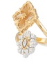 细节 - 点击放大 - BUCCELLATI - Opera Tulle Mother of Pearl 18K Gold Diamond Double Motif Ring — Size 51