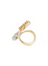 模特儿示范图 - 点击放大 - BUCCELLATI - Opera Tulle Mother of Pearl 18K Gold Diamond Double Motif Ring — Size 51