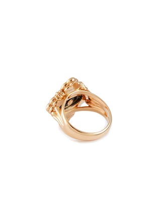 模特儿示范图 - 点击放大 - BUCCELLATI - Opera Tulle Onyx 18K Pink Gold Ring — Size 54