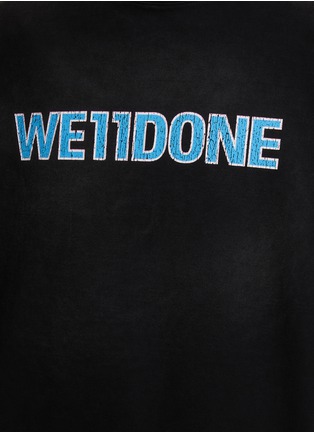  - WE11DONE - 裂纹 LOGO 印花 T 恤