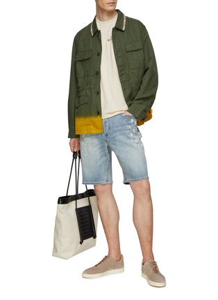 模特儿示范图 - 点击放大 - SCOTCH & SODA - 扎染印花工装夹克