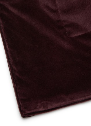 细节 –点击放大 - FRETTE - LUXURY 方格绗缝混真丝床罩 — 红棕色
