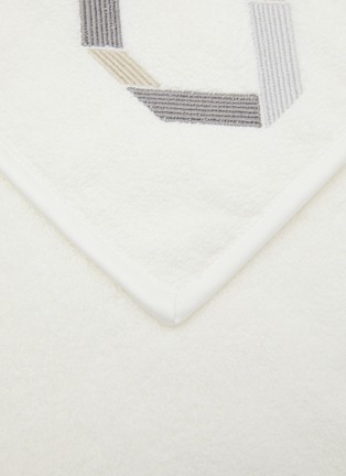 细节 –点击放大 - FRETTE - Continuity Embroidered Guest Towel — Grigio/Beige