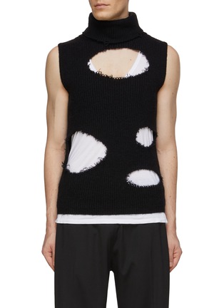 首图 - 点击放大 - MM6 MAISON MARGIELA - 镂空高领无袖毛衣