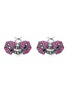 首图 - 点击放大 - SARAH ZHUANG - ‘Fantasy Garden’ 18K White Gold Ruby Black Diamond Ladybug Earrings