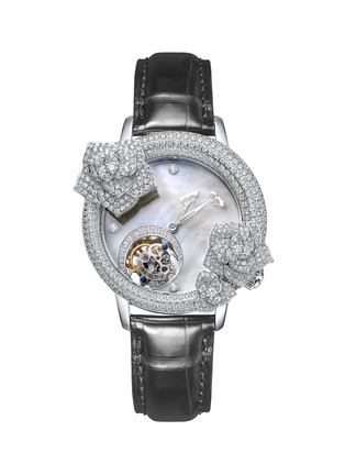 首图 - 点击放大 - SARAH ZHUANG - Butterfly Rose Diamond 18K White Gold Tourbillon Watch