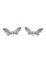 首图 - 点击放大 - SARAH ZHUANG - ‘Fantasy Garden’ 18K Yellow Gold Diamond Green Garnet Sapphire Dragonfly Earrings