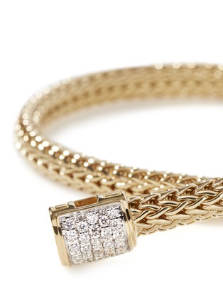 细节 - 点击放大 - JOHN HARDY - ‘Classic Chain’ 18K Gold Diamond Pavé Extra Small Bracelet — Size US
