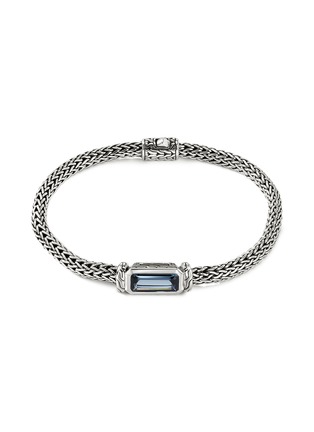 首图 - 点击放大 - JOHN HARDY - ‘Classic Chain’ Silver London Blue Topaz Extra Small Chain Bracelet — Size UM