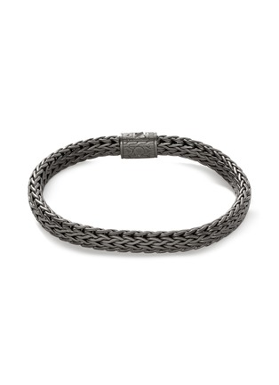 背面 - 点击放大 - JOHN HARDY - ‘Classic Chain’ Black Rhodium Plated Silver Medium Flat Chain Bracelet — Size UM