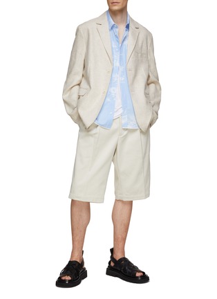 模特儿示范图 - 点击放大 - JACQUEMUS - 混亚麻西服外套