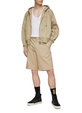 模特儿示范图 - 点击放大 - JACQUEMUS - 缝线饰拉链连帽卫衣