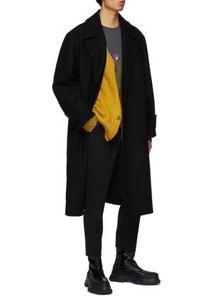 模特儿示范图 - 点击放大 - SOLID HOMME - 锥形九分长裤