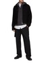 模特儿示范图 - 点击放大 - SOLID HOMME - 半开襟连帽卫衣