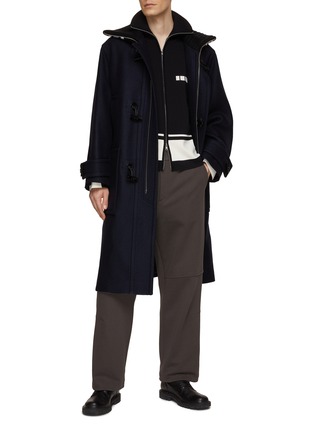 模特儿示范图 - 点击放大 - SOLID HOMME - 针织领外套