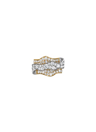 首图 - 点击放大 - YICI ZHAO ART & JEWELS - 蓝色多瑙河18K 白金黄金钻石戒指
