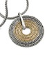 细节 - 点击放大 - JOHN HARDY - ‘Classic Chain’ 18K Gold Silver Circular Pendant Slim Chain Necklace — Size 16-18