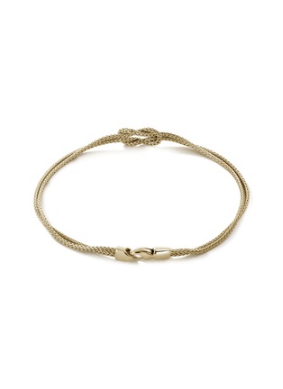 背面 - 点击放大 - JOHN HARDY - ‘Classic Chain’ 14K Gold Knotted Double Chain Manah Bracelet — Size UM