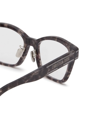 细节 - 点击放大 - DIOR - 玳瑁板材方框平光眼镜