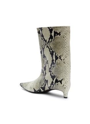  - JIL SANDER - 35 POINTY 蛇皮纹理筒靴