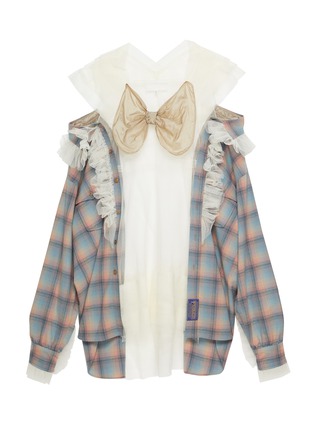 首图 - 点击放大 - MAISON MARGIELA - 网纱拼接格纹衬衫