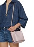 模特儿示范图 - 点击放大 - VALENTINO GARAVANI - Small Rockstud Grained Leather Tote Bag